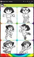 Coloring Game For Dora - Draw capture d'écran 2