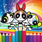 coloring book for PawerPuff أيقونة