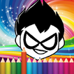 coloring book for Teen Titans