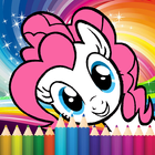 Coloring little pony princess أيقونة