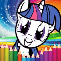 Coloring little pony princess poster