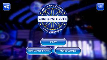 Crorepati 2018 In All Languages - Quiz Game Affiche