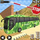 Coach Bus Driving Simulator US Army Transporter 3D آئیکن