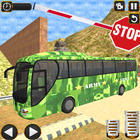 Coach Bus Driving Simulator US Army Transporter 3D icône