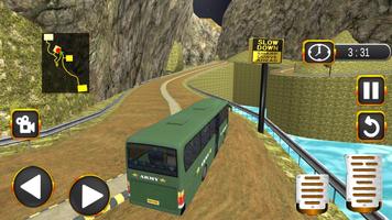 Coach Bus Driving Simulator US Army Transporter 3D پوسٹر