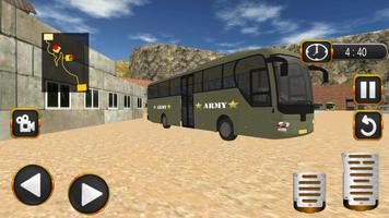Coach Bus Driving Simulator US Army Transporter 3D اسکرین شاٹ 1