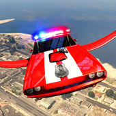 Air Police Robot Cop Car Flying Car Robot Games icon