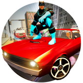Black Superhero Panther Crime City  icon