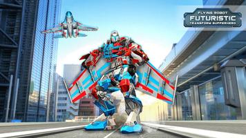 Flying Robot Futuristic Transform City Rescue Hero poster