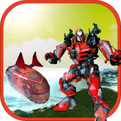 Futuristic Robo Shark : Robot Transformation Game