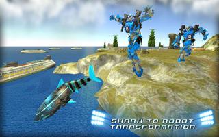 Futuristic Robot Shark Robot Transformation Game poster