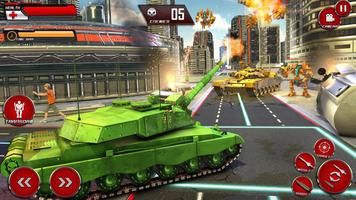 Russian Tank Robot Transformation Army Modern War poster
