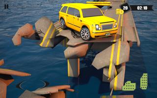 Impossible Crossing Broken Bridge Car Driving Game Cartaz