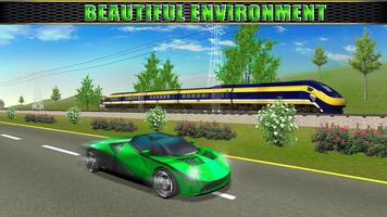 Car vs  Train Real Racing Simulator poster