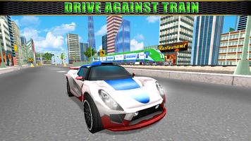 Car vs  Train Real Racing Simulator screenshot 3