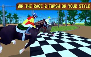 courses cheval championnat 3D Affiche