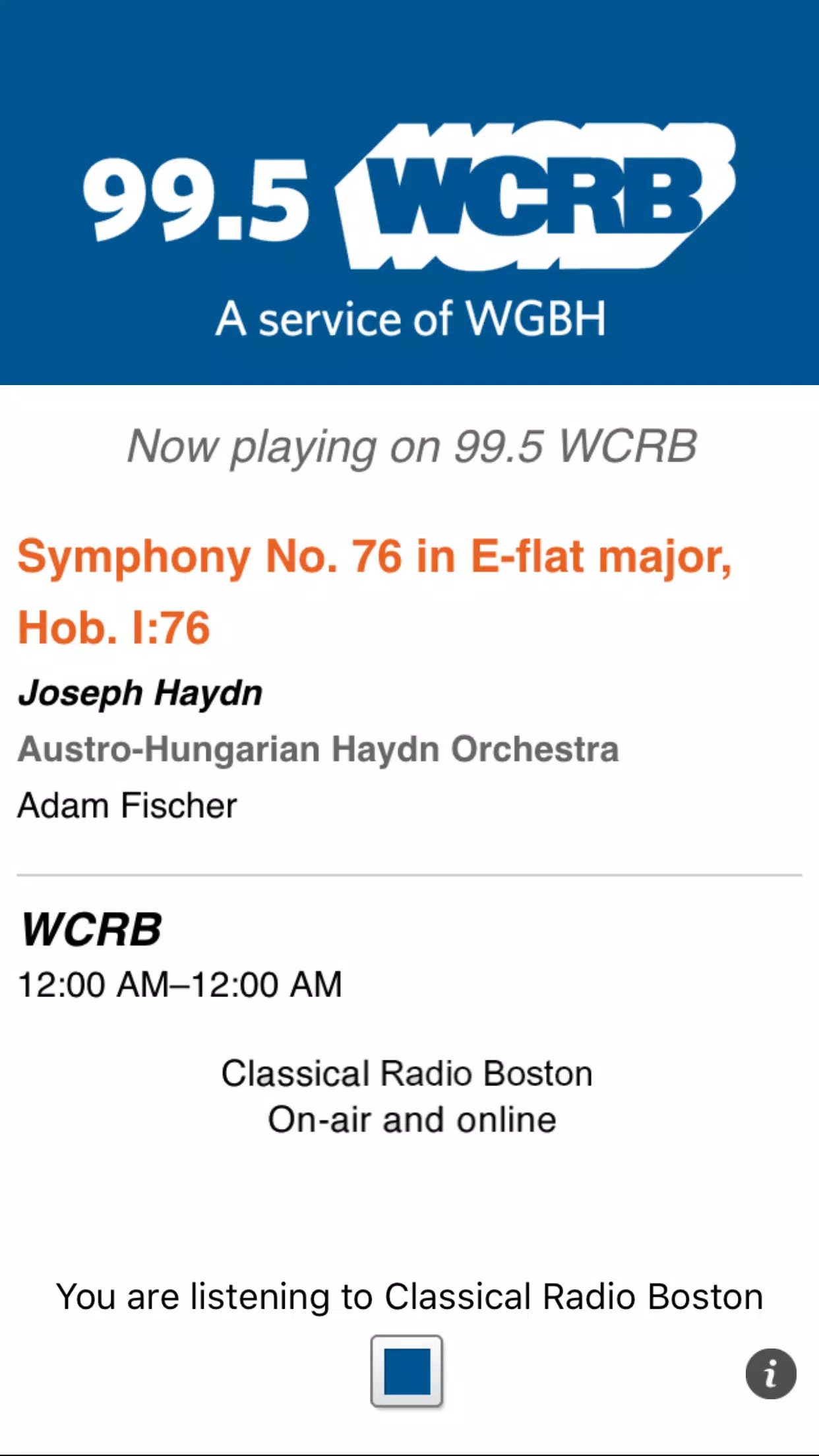 Classical Radio 99.5 WCRB APK for Android Download