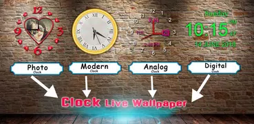 Photo Clock Live Wallpaper