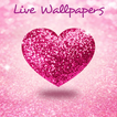 ⊑ Glitter Love & Glowing Flowers Wallpaper HD