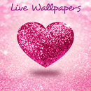 ⊑ Glitter Love & Glowing Flowers Wallpaper HD aplikacja