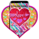 Glitter Love Heart Theme APK