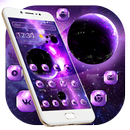 Glitter Purple Galaxy Theme APK