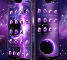 Glitter Purple Galaxy Theme screenshot 2