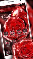 Glitter Red Rose Theme पोस्टर