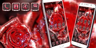 Glitter Red Rose Theme स्क्रीनशॉट 3