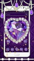 Purple Glitter Violet Diamond Theme poster