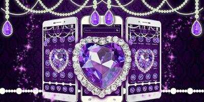 Purple Glitter Violet Diamond Theme screenshot 3