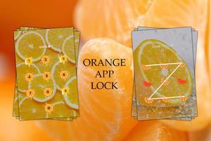 Orange App Lock Theme Affiche