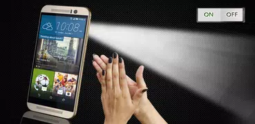 Clap to flash light on off