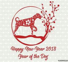 Happy Chinese New Year 2018 الملصق