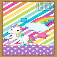 Cute Unicorn Wallpaper Poster