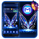Blue Glowing Wings Theme APK