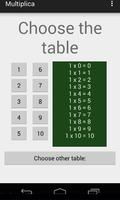 Multiplication tables poster