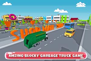 Blocky Garbage Transport Truck 海報