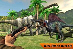 Jungle Dino Sniper Shooter Affiche