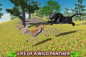 Woedende panther familie sim-poster