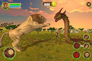 Wild Lion vs Angry Anaconda Affiche