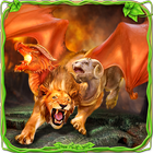 Chimera Lion Dragon City Rampage أيقونة