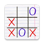 Κağıt üzerinde Tic Tac Toe simgesi