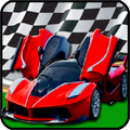 Racing fast super cars