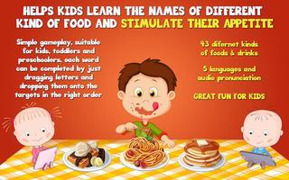 Food Learning For Kids الملصق