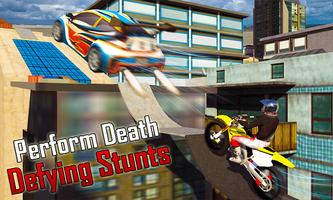 Rooftop Bike Stunts Car Escape poster