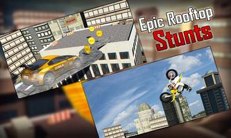 Rooftop Bike Stunts Car Escape screenshot 3
