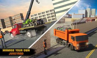 Old Car Junkyard Simulator: Tow Truck Loader Games Ekran Görüntüsü 3