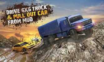 Offroad Mud-Runner Car Tow Truck: 6x6 Spin Tires Affiche