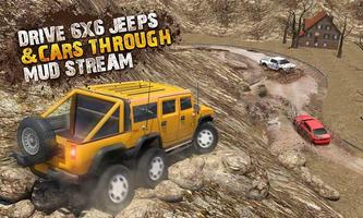 Offroad Mud-Runner Car Tow Truck: 6x6 Spin Tires screenshot 1